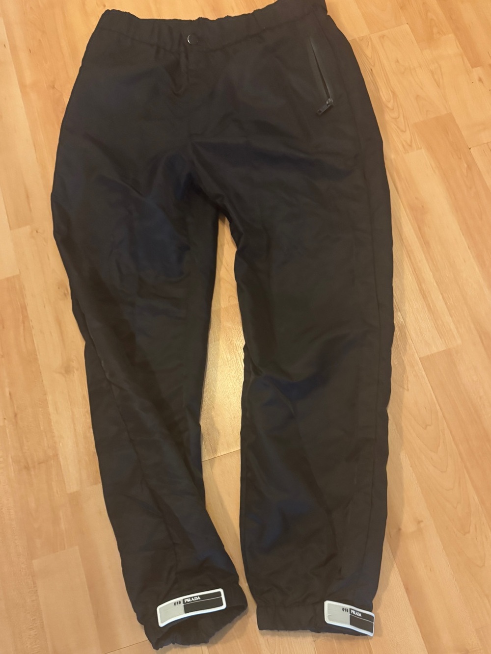 Prada Men's Black Elastic Cuff Joggers